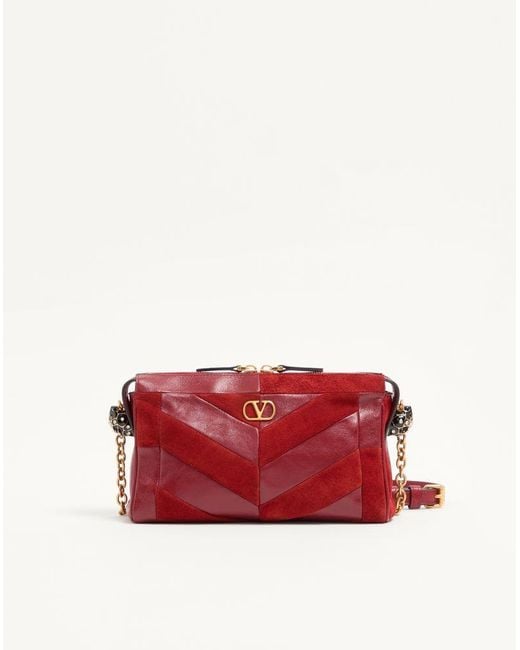 Valentino Garavani Red Panthea Small Shoulder Bag