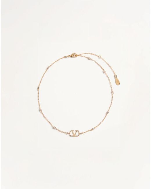 Valentino Garavani Natural Mini Vlogo Signature Necklace