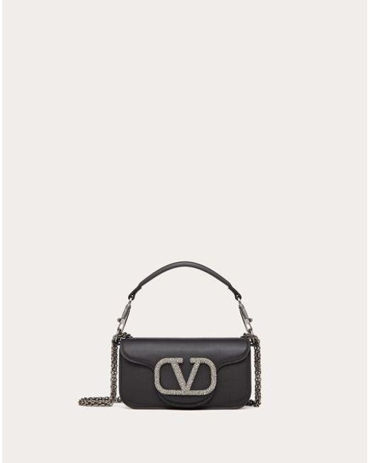 Valentino Garavani Natural Locò Small Shoulder Bag With Jewel Logo