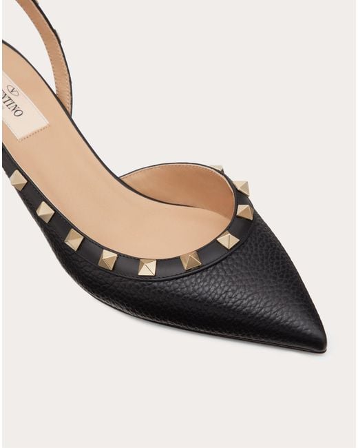 valentino rockstud 50 leather slingback pump