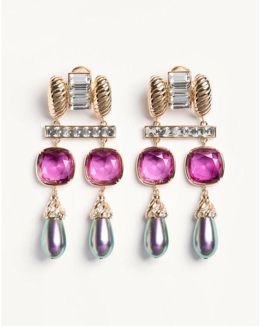 Valentino Garavani Pink Hypergoutte Earrings