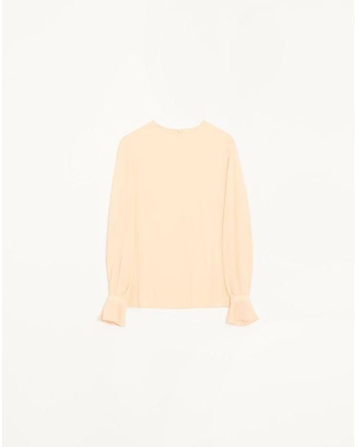 Valentino White Georgette Top