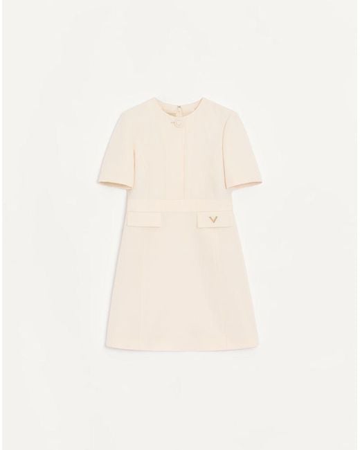 Valentino Natural Crepe Couture Short Dress