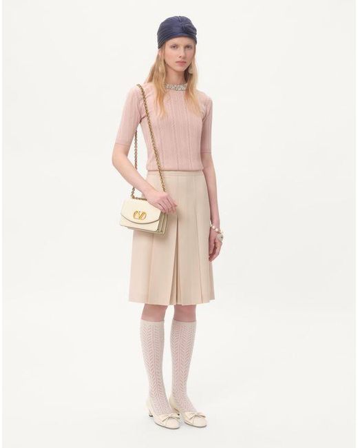 Valentino Pink Bestickter Pullover Frau