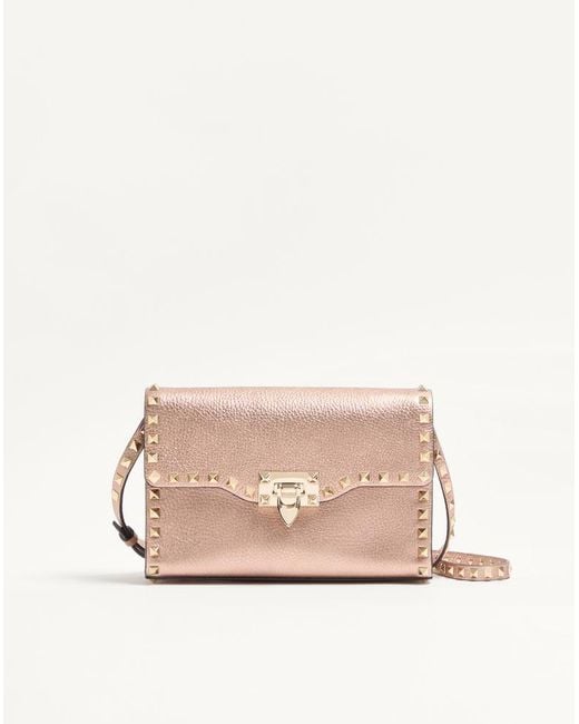 Valentino Garavani Natural Rockstud Small Crossbody Bag
