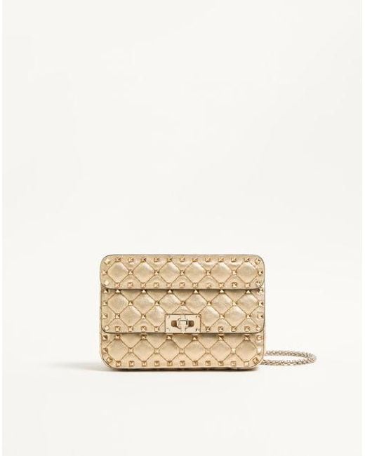 Valentino Garavani Natural Small Rockstud Spike Bag