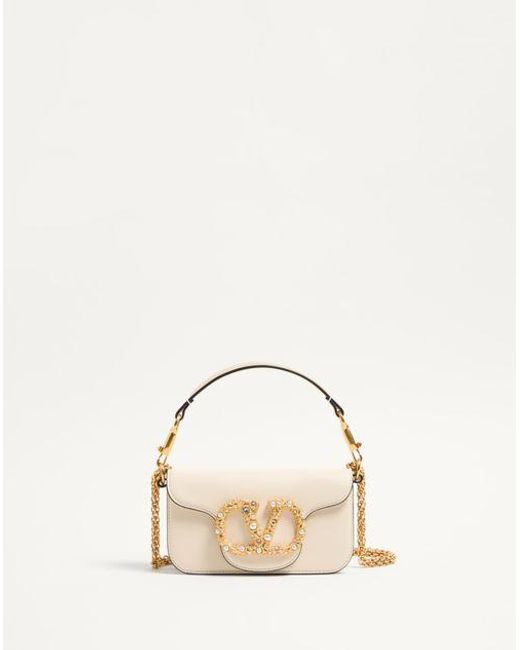 Valentino Garavani Natural Locò Small Shoulder Bag
