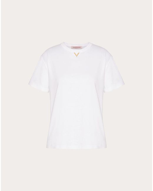 Valentino Natural Jersey Cotton T-shirt