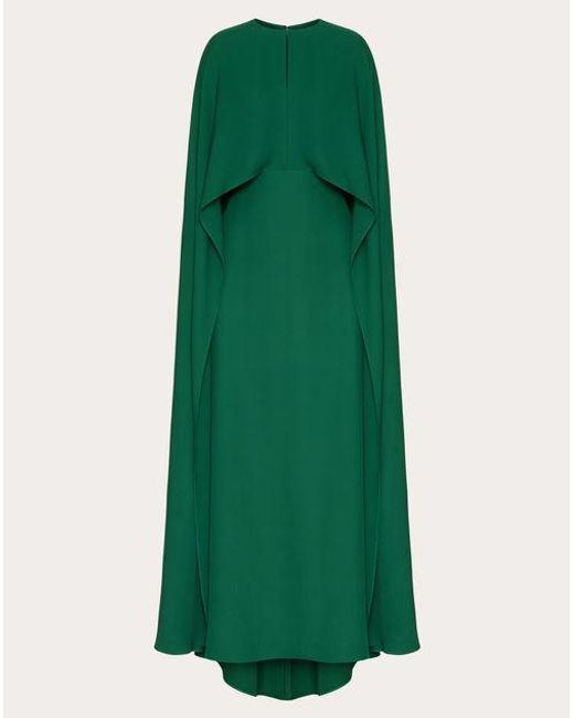 Valentino Green Cady Couture Long Dress