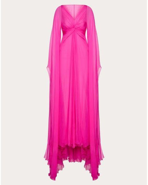 Gown in chiffon di Valentino in Pink