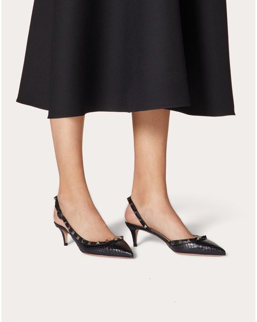 valentino rockstud 50 leather slingback pump