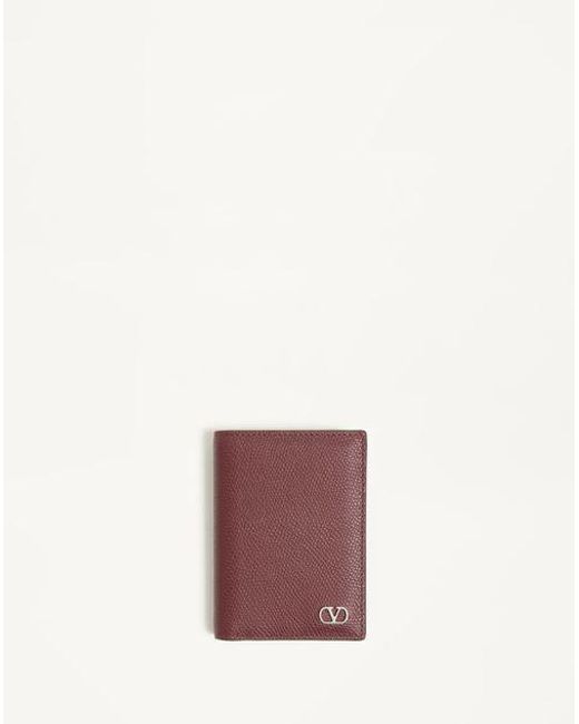 Valentino Garavani Pink Vlogo Signature Cardholder for men