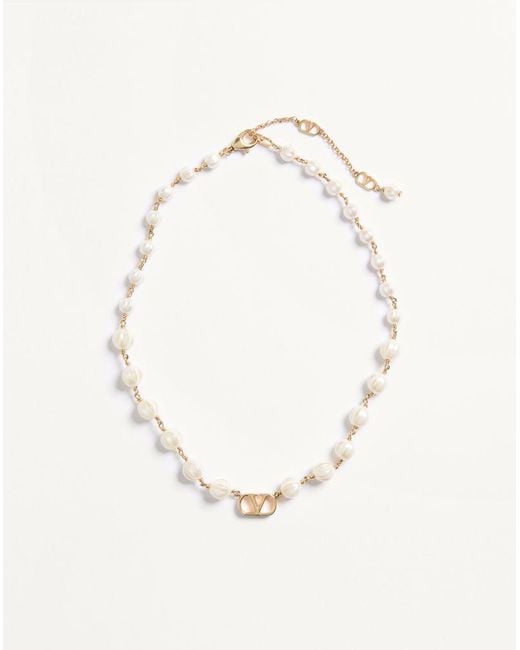 Valentino Garavani Natural Vlogo Signature Necklace