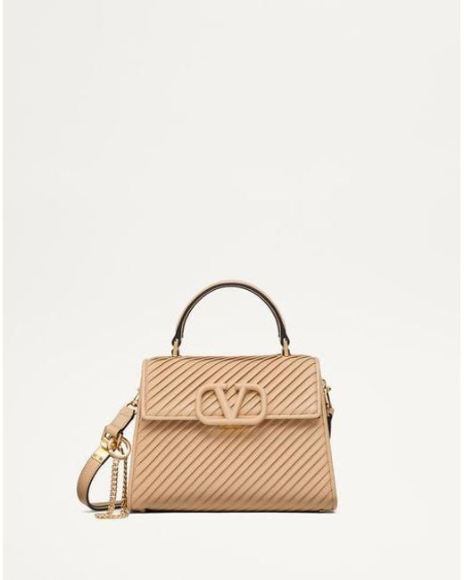 Borsa A Mano Piccola Vsling di Valentino Garavani in Natural