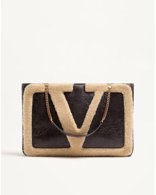 Valentino Garavani Black Viva Superstar Medium Shopping Bag