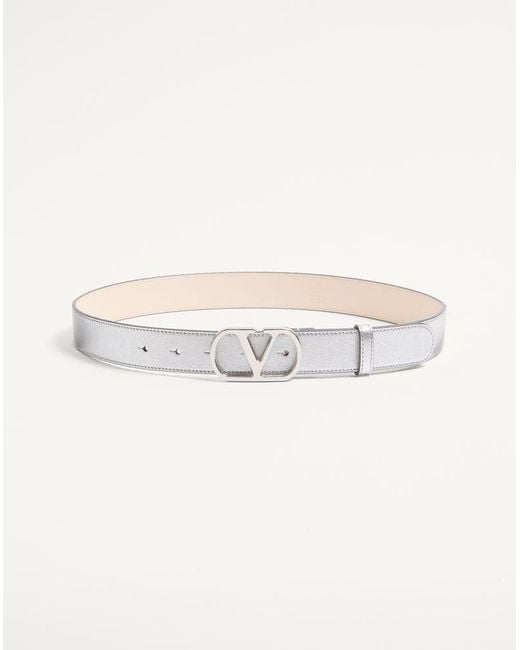 Valentino Garavani Natural Vlogo Signature Belt