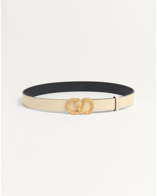 Valentino Garavani Natural Vlogo Signature Belt