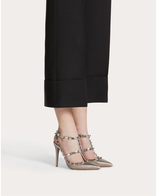 valentino rockstud 100 ankle strap heels