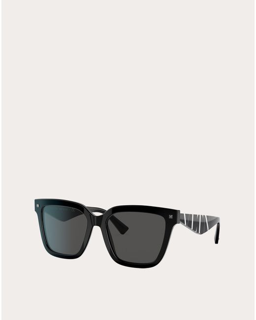 Valentino Eckige Sonnenbrille Vltn Aus Acetat in Black für Herren