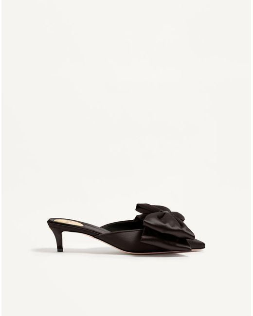 Valentino Garavani White Yolande Satin Mule 45Mm 36