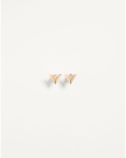 Valentino Garavani Natural Je Les V Metal And Crystal Earrings