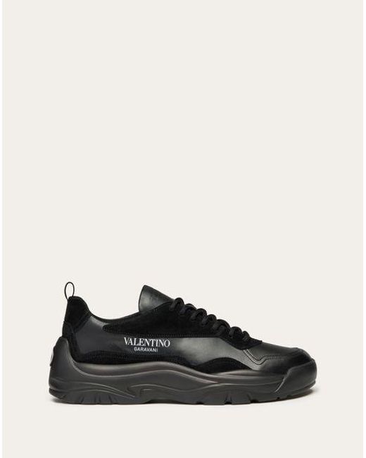 Valentino Garavani Black Gumboy Calfskin Sneaker for men