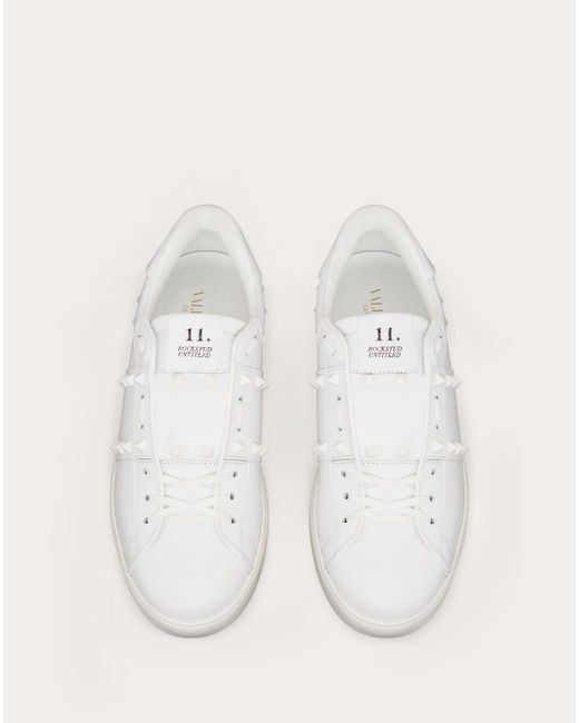 Valentino Garavani Valentino Garavani Rockstud Untitled Leather Sneakers in  White for Men - Save 40% - Lyst