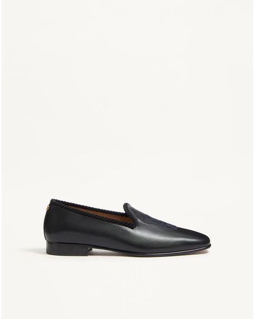 Valentino Garavani White Les Alcôvettes Kidskin Loafer 39 for men