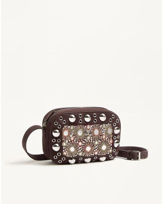 Petit Sac Porté Épaule Nellcôte Brodé Femme Valentino Garavani en coloris White