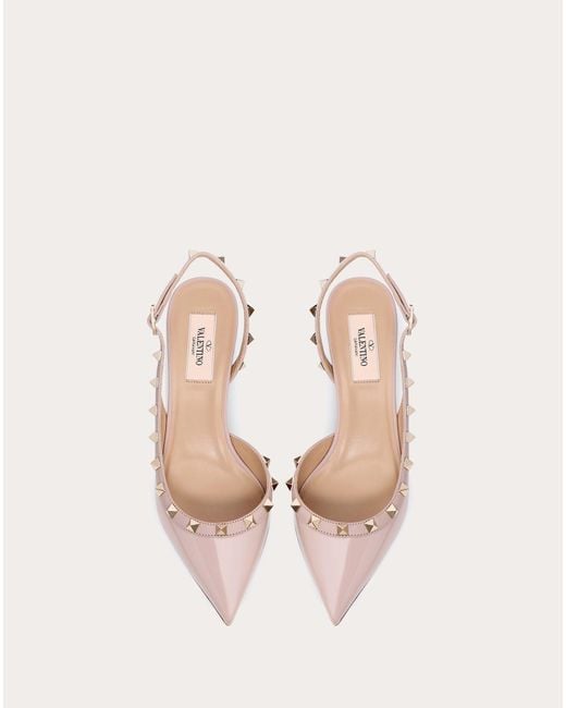 valentino rockstud 50 leather slingback pump