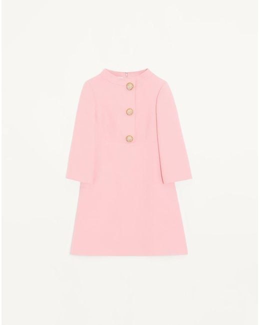 Valentino Pink Crepe Couture Short Dress