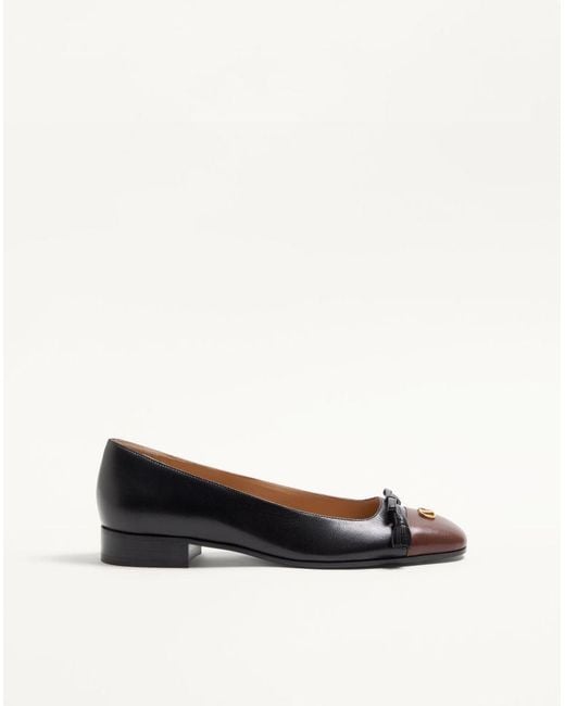 Valentino Garavani White Valet Du Roi Kidskin Ballerina 25Mm 38