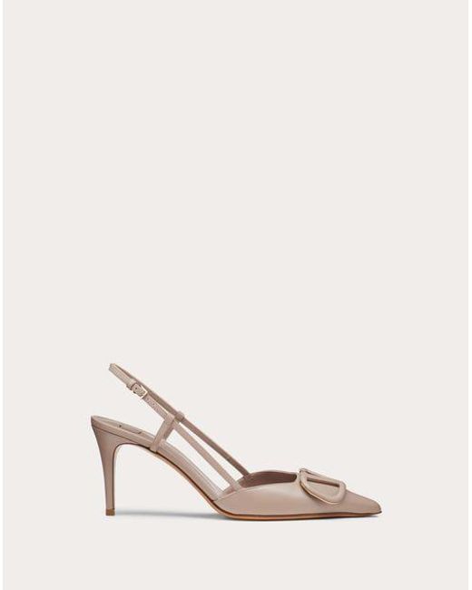 Valentino Garavani Vlogo Signature Calfskin Slingback Pump 80 Mm