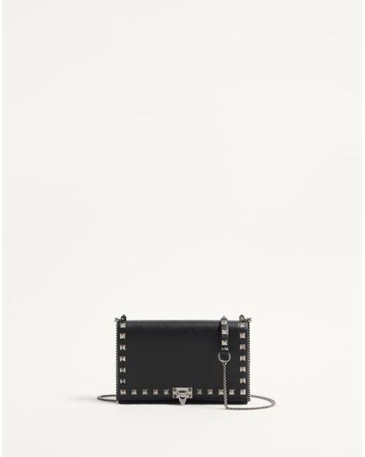 Valentino Garavani White Mini Rockstud Chain Bag