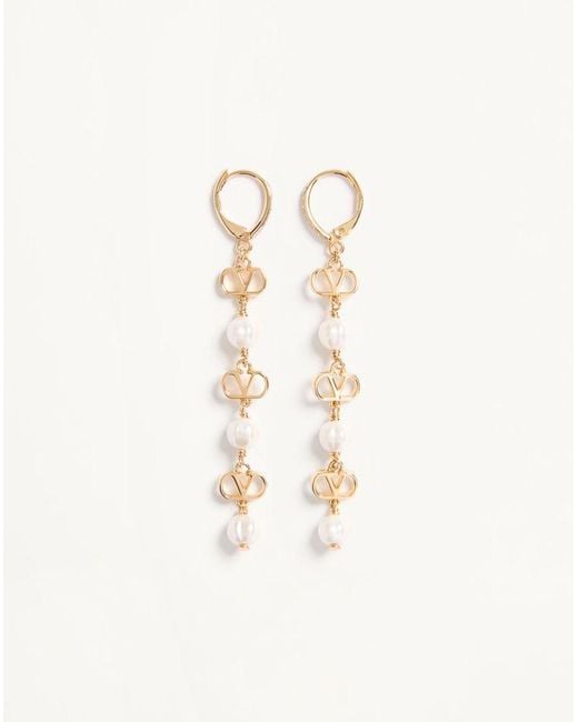 Valentino Garavani Natural Vlogo Signature Earrings