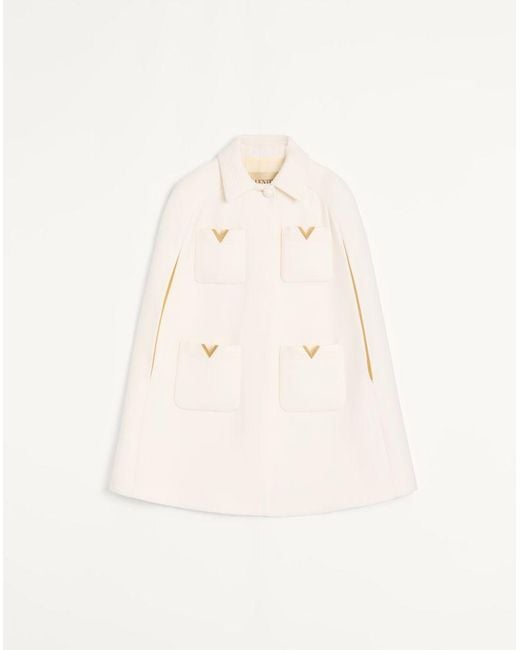 Valentino Natural Drill Double Cape 36
