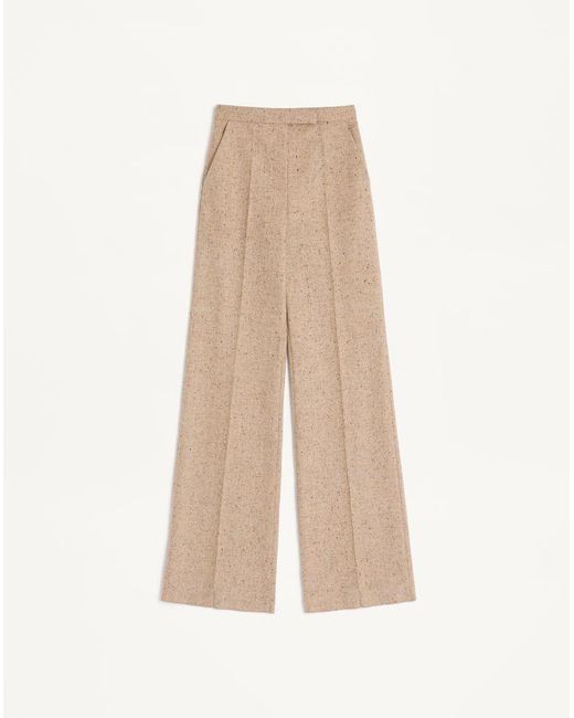 Valentino Natural Natté Buttoned Weave Trousers