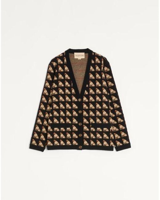 Valentino Black Wool Cardigan
