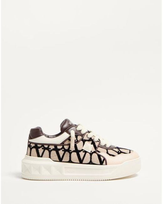 Valentino Garavani One Stud Xl Low-Top Sneaker in Natural for Men