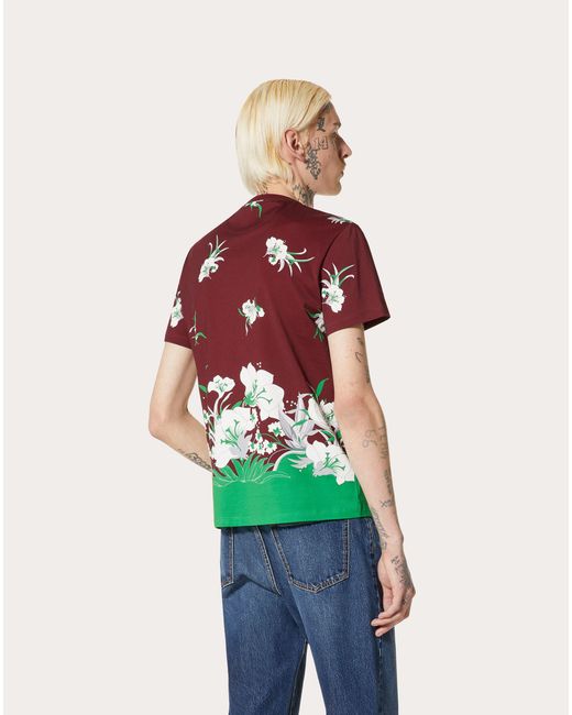 Valentino Baumwolle Hemd Street Flowers aus Baumwolle für Herren Herren Bekleidung T-Shirts Kurzarm T-Shirts 
