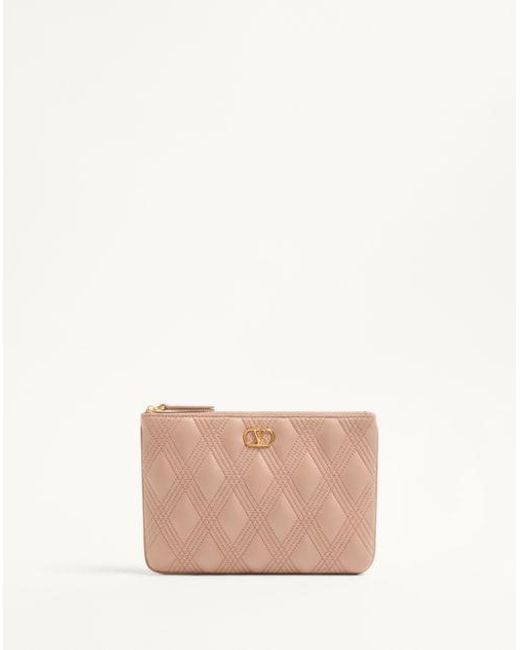 Valentino Garavani Pink Quiltie 67 Pouch