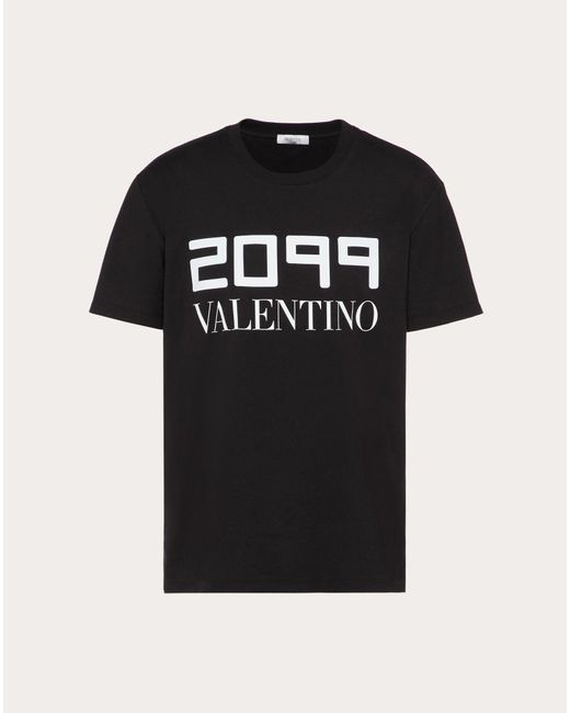 T-shirt en coton à imprimé logo 2099 Valentino pour homme en coloris Black