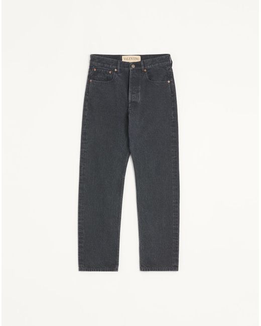 Valentino Gray Denim Trousers for men