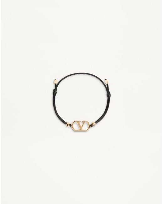 Valentino Garavani Blue Vlogo Signature Cotton Bracelet