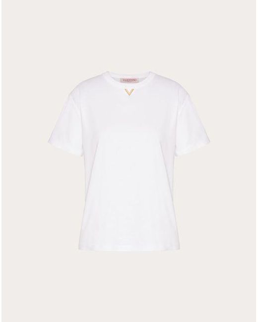 Valentino Natural Jersey Cotton T-shirt