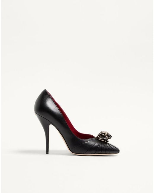 Valentino Garavani White Panthea Goatskin Pumps 105Mm 36.5