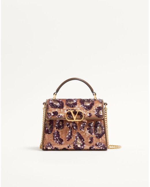 Valentino Garavani Pink Vsling Mini Embroidered Animalier Handbag