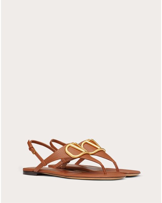vlogo signature flat calfskin slide