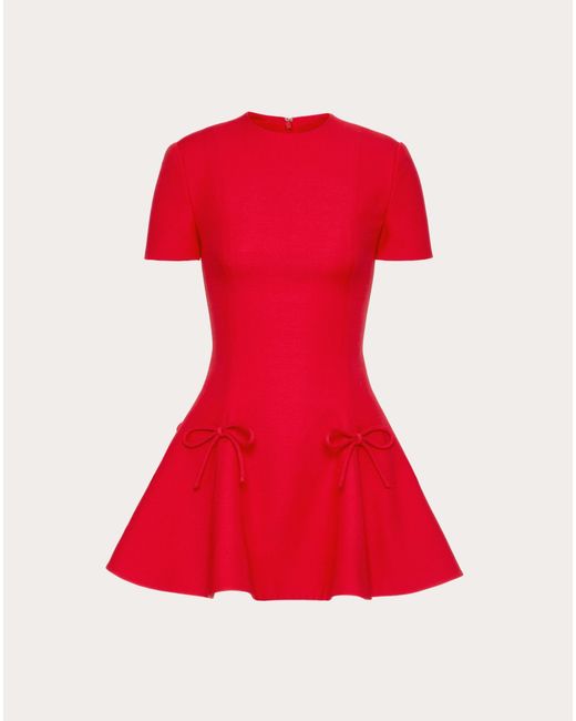 Valentino Crepe Couture Dress in Red | Lyst