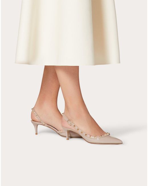 valentino rockstud 50 leather slingback pump